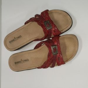 Minnetonka leather sandals